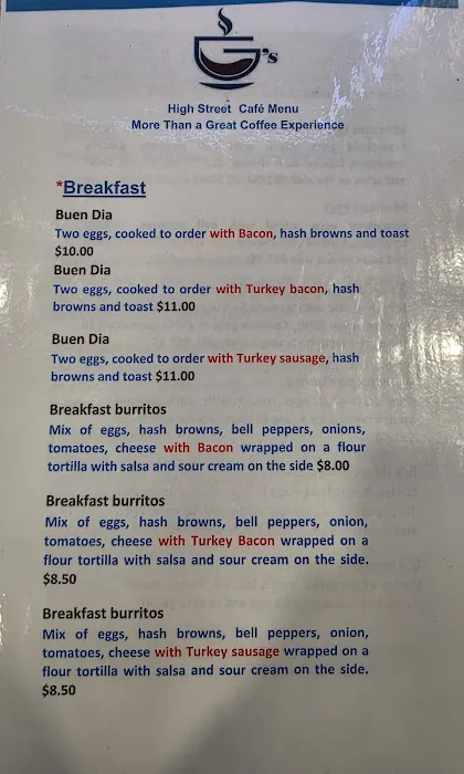 G's High Street Café Picture 2