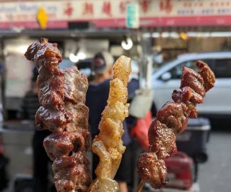 Young Xinjiang BBQ cart