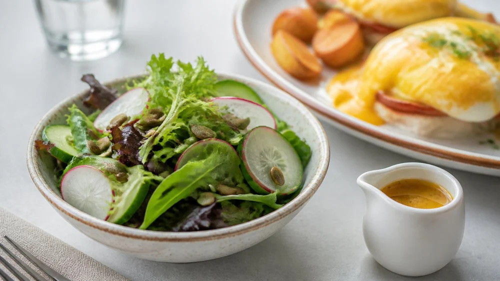 Brunch Side Salad: Greens, Dressing, and Balance