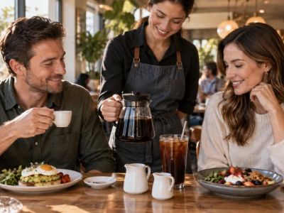 Brunch Coffee Order: Roast, Milk, and Meal Timing