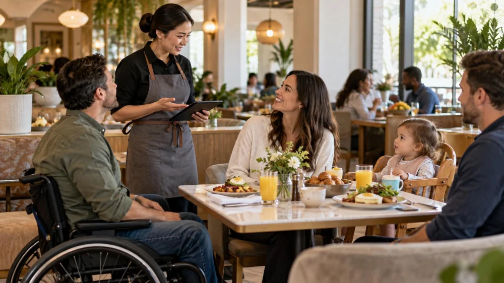 Brunch Seating Request: Noise, Mobility, and Table Space