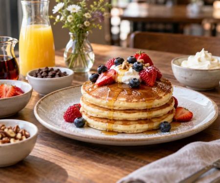 Pancake Topping Order: Portions, Allergens, and Sides