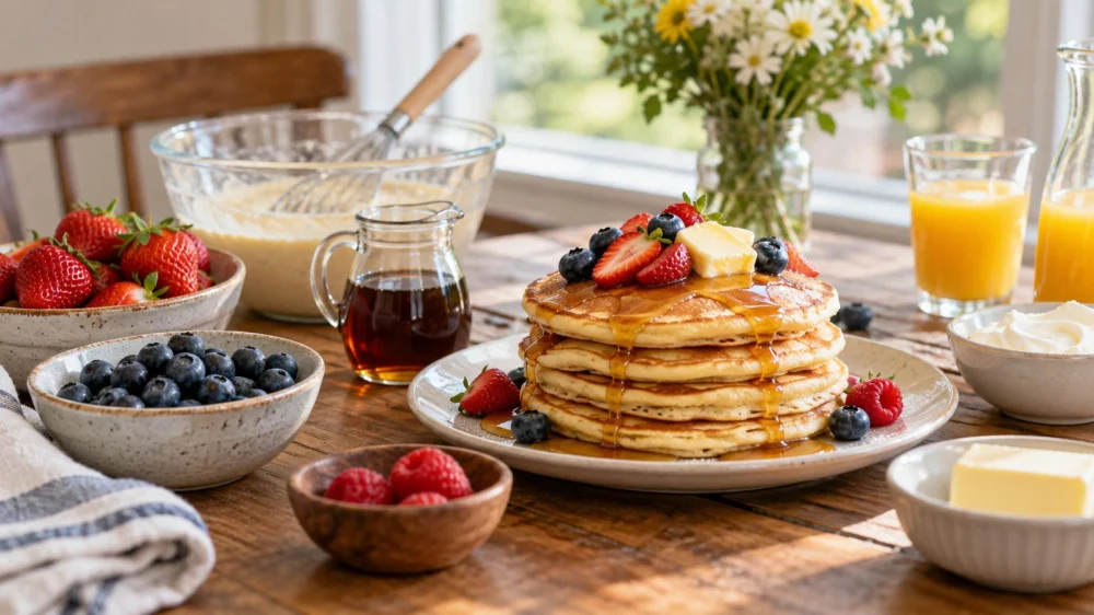 Brunch Pancake Order: Batter, Toppings, and Sweetness