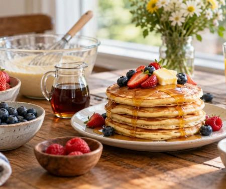 Brunch Pancake Order: Batter, Toppings, and Sweetness