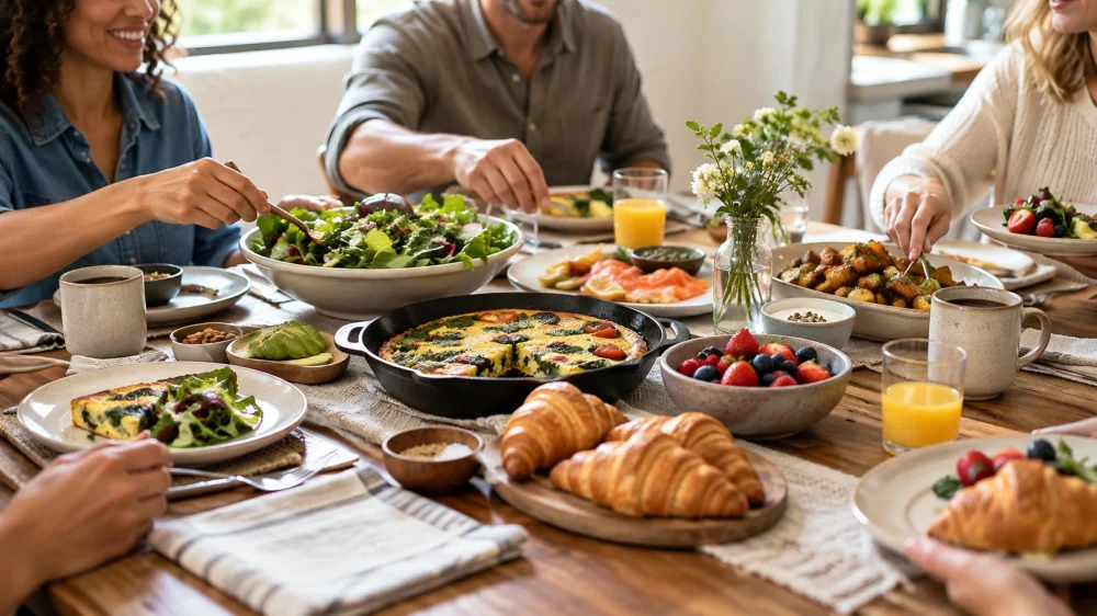 Brunch Table Sharing Plan: Space, Portions, and Allergens