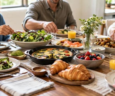 Brunch Table Sharing Plan: Space, Portions, and Allergens
