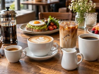 Brunch Coffee Order: Roast, Milk, Size, and Caffeine
