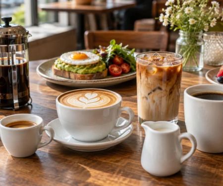 Brunch Coffee Order: Roast, Milk, Size, and Caffeine