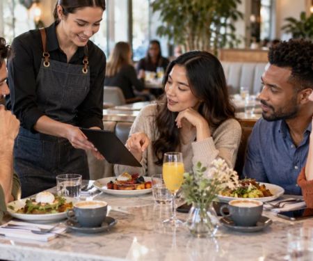 Brunch Service Charge Check: Bill, Tips, and Group Split