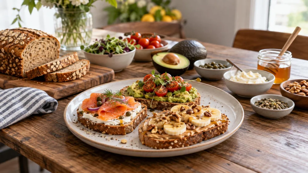 Brunch Toast Choice: Bread, Toppings, and Allergens