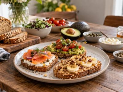 Brunch Toast Choice: Bread, Toppings, and Allergens